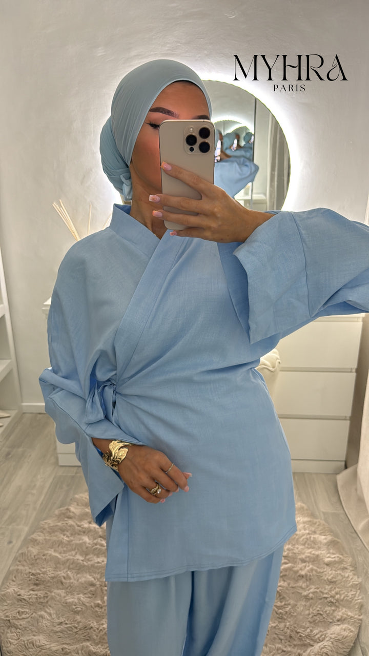 Ensemble Zahra Bleu ciel