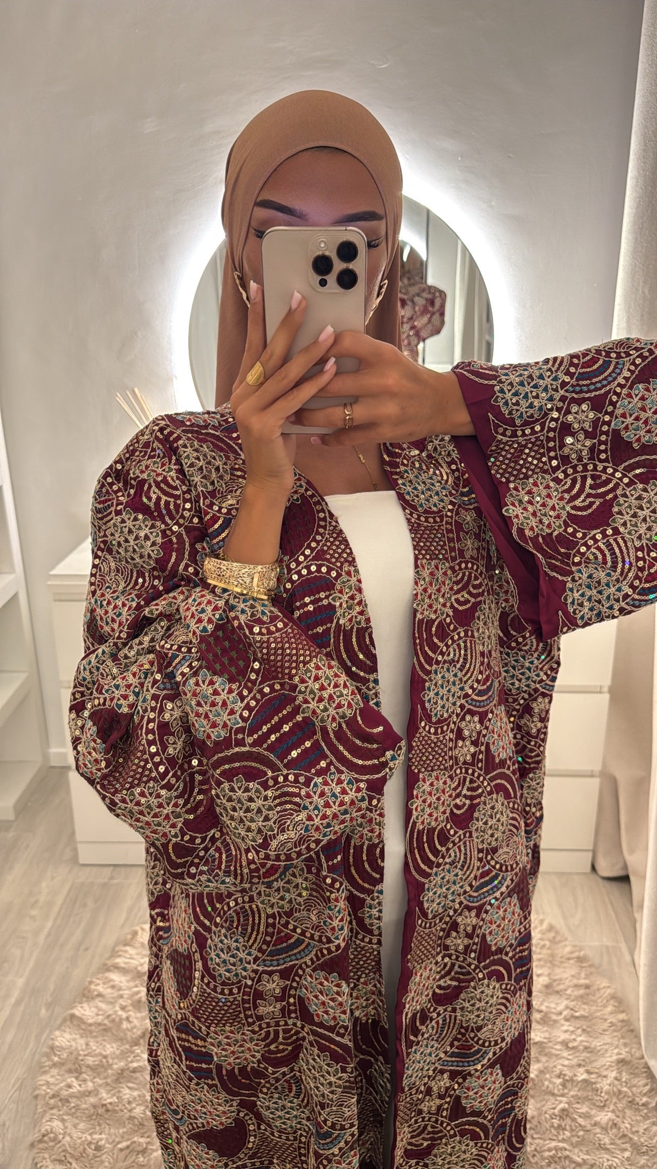 Kimono Nayla bordeau