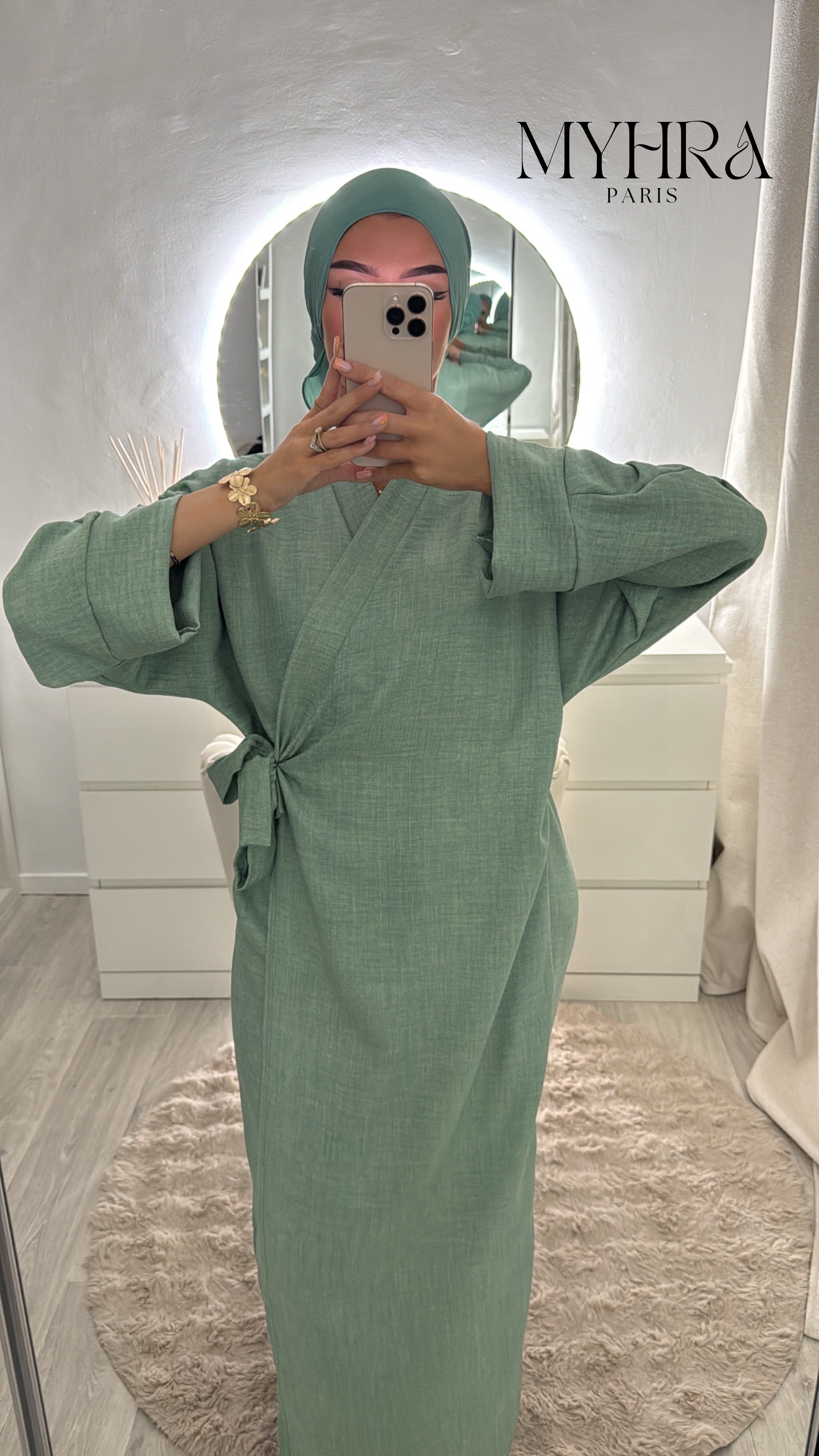 Robe lana vert d’eau