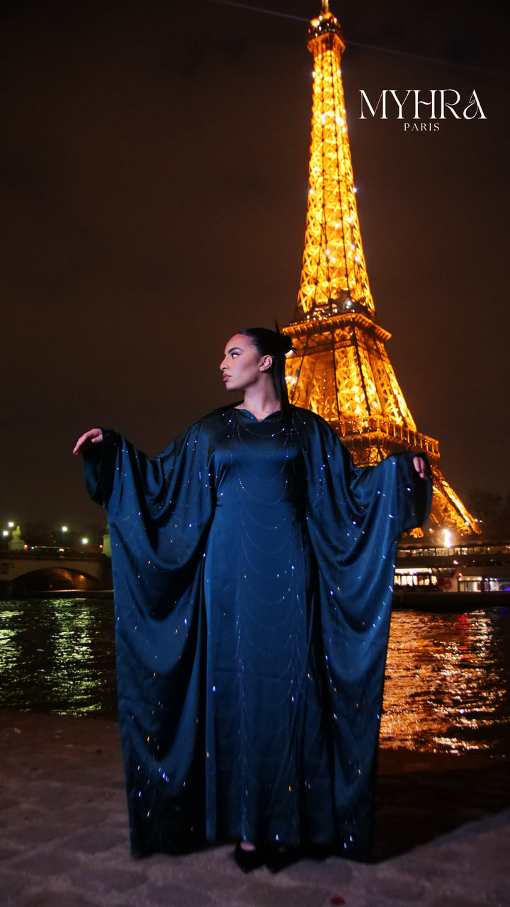 Robe AMIRA bleu canard