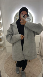 Gilet long Gris