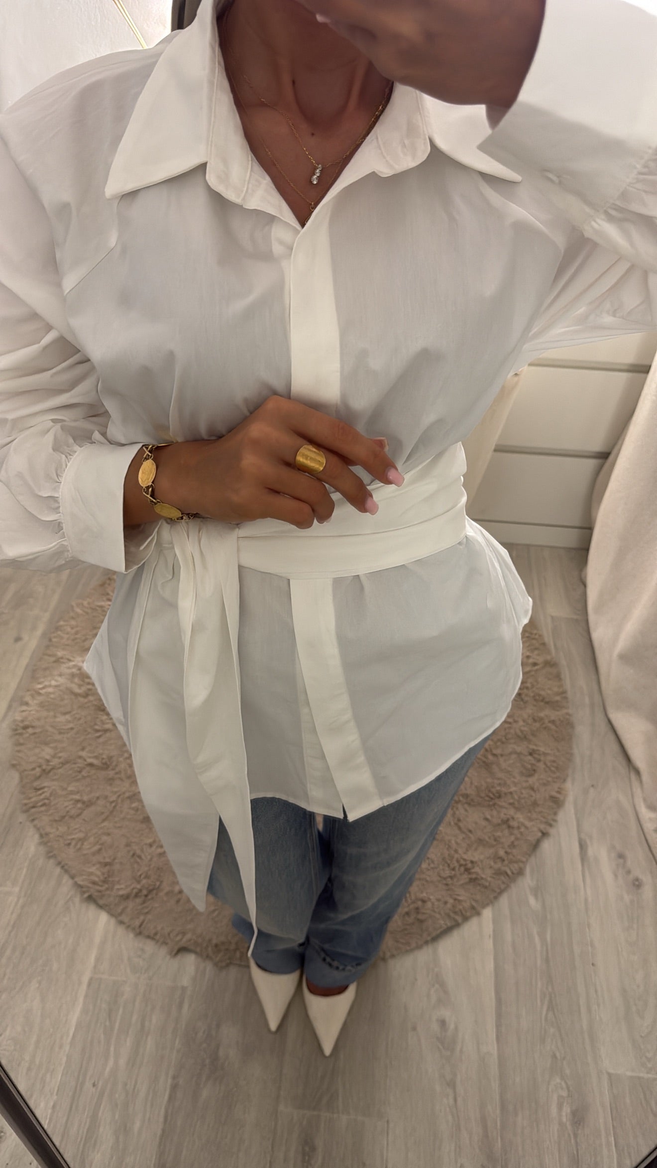 Chemise à nouer Blanche