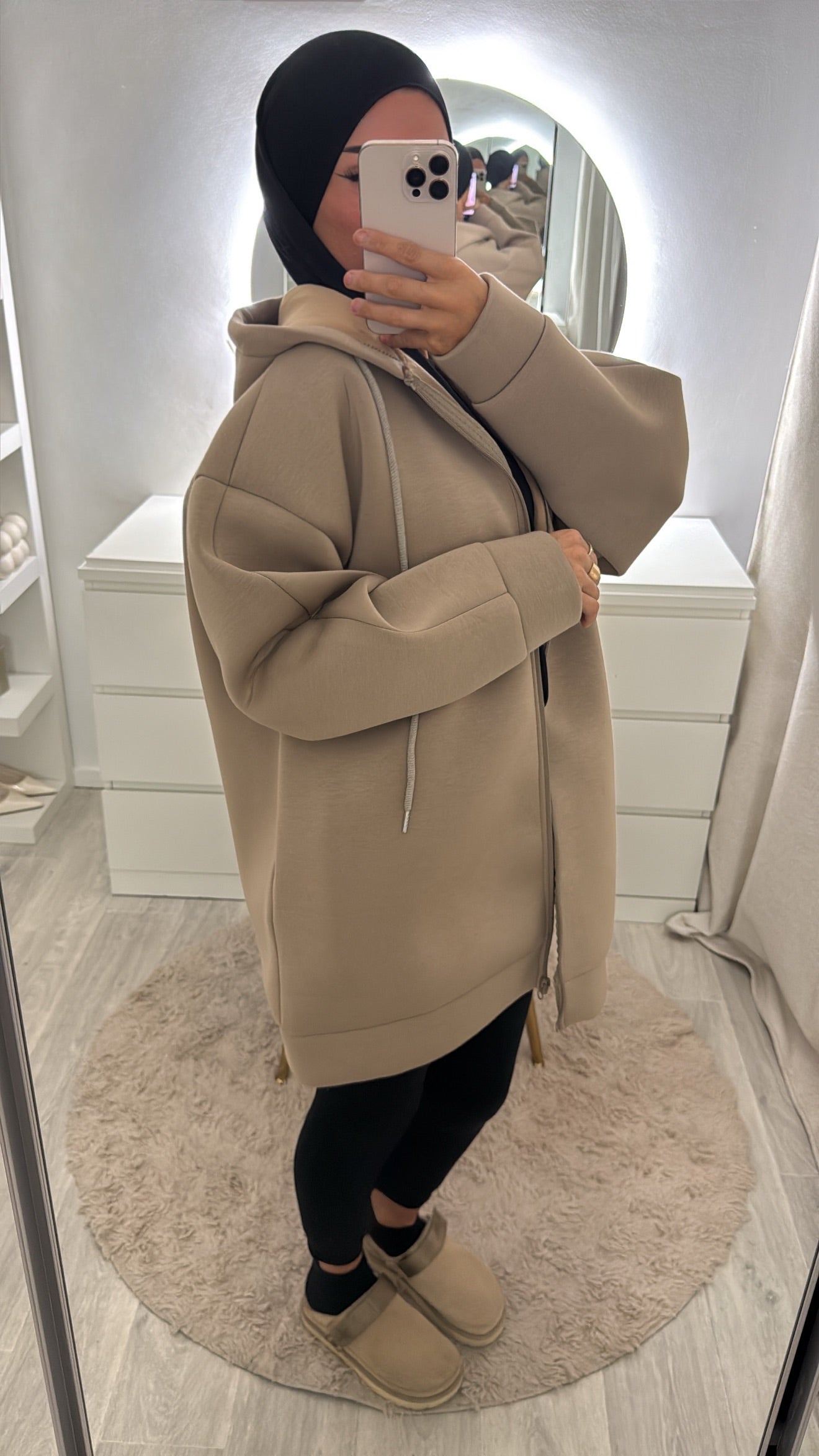 Gilet long Taupe