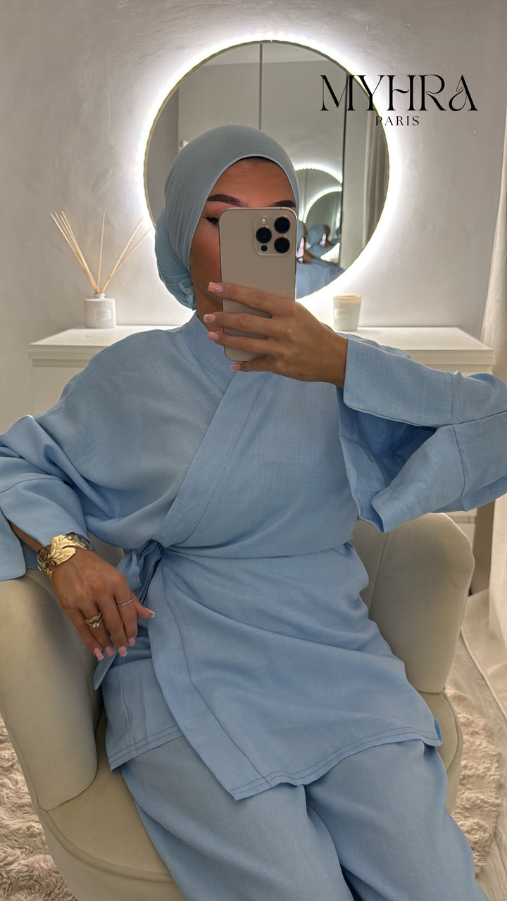 Ensemble Zahra Bleu ciel