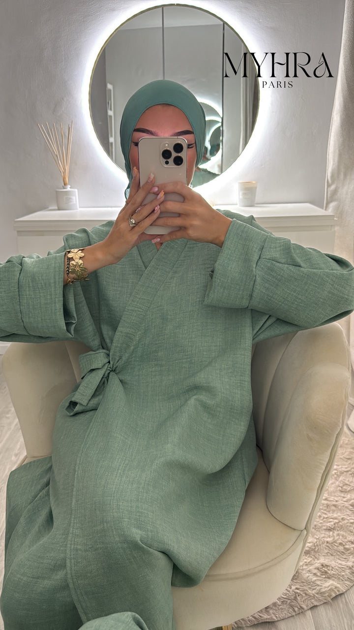 Robe lana vert d’eau