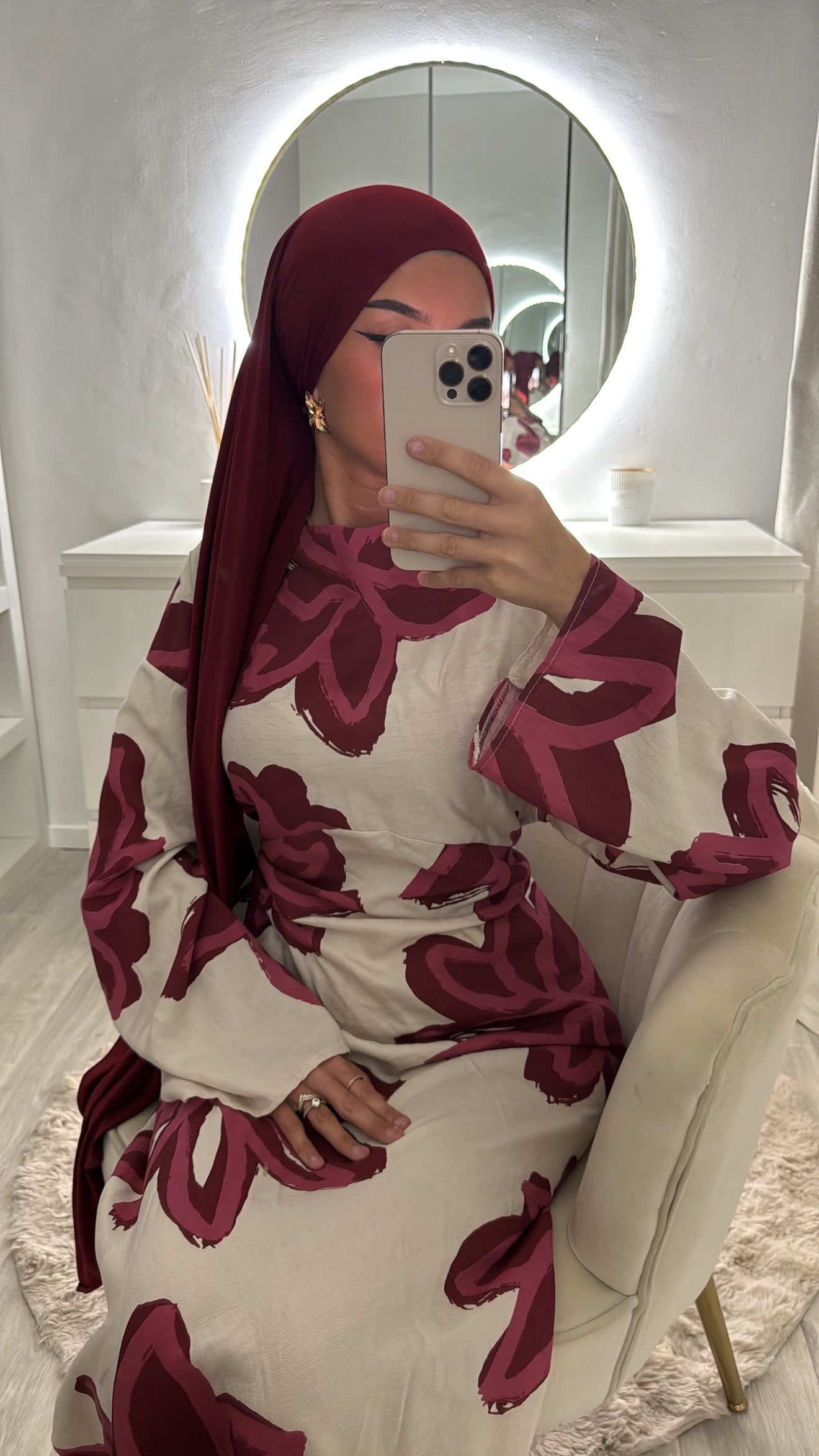 Robe Flora bordeau