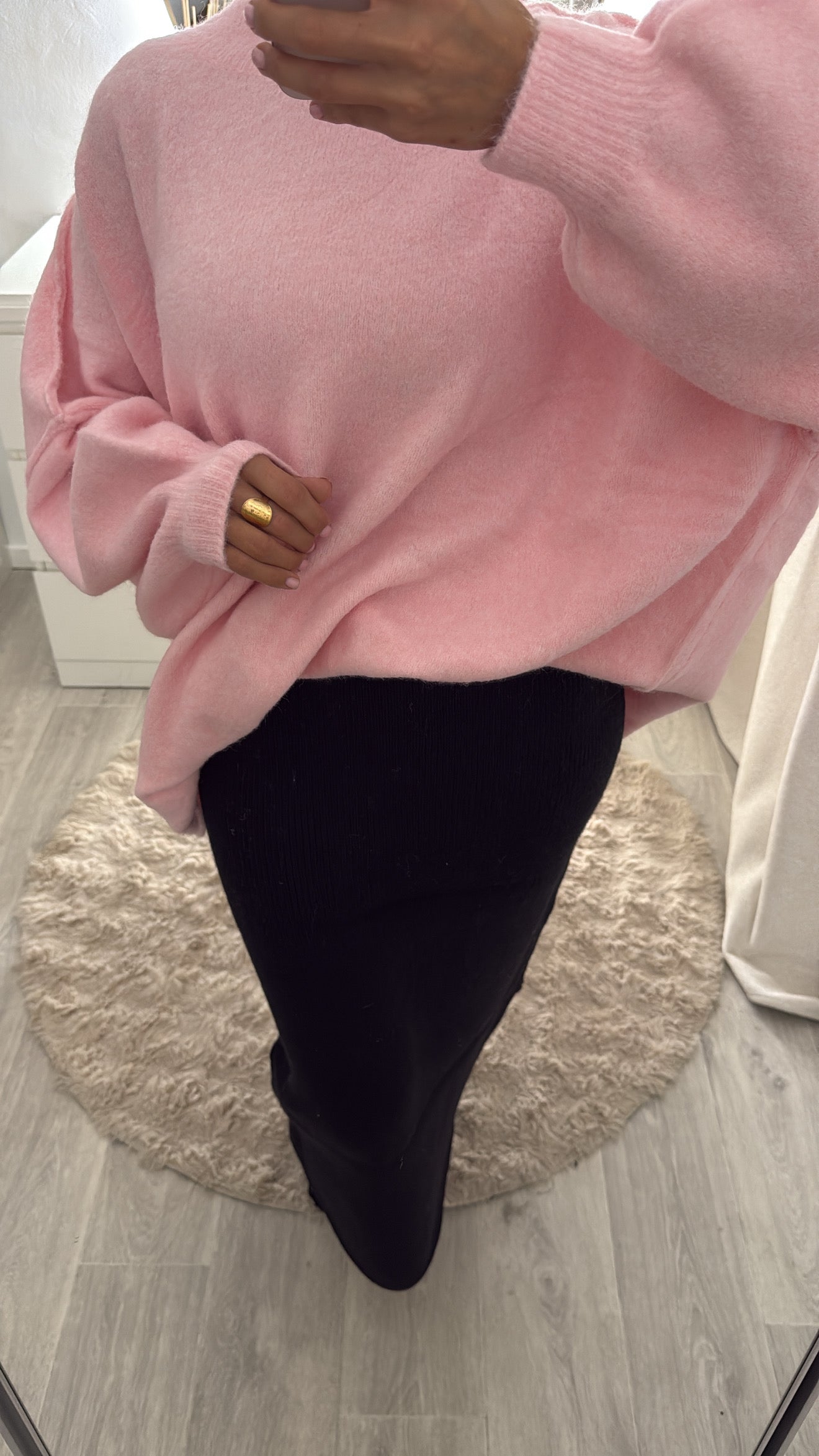 Jupe en maille Noir