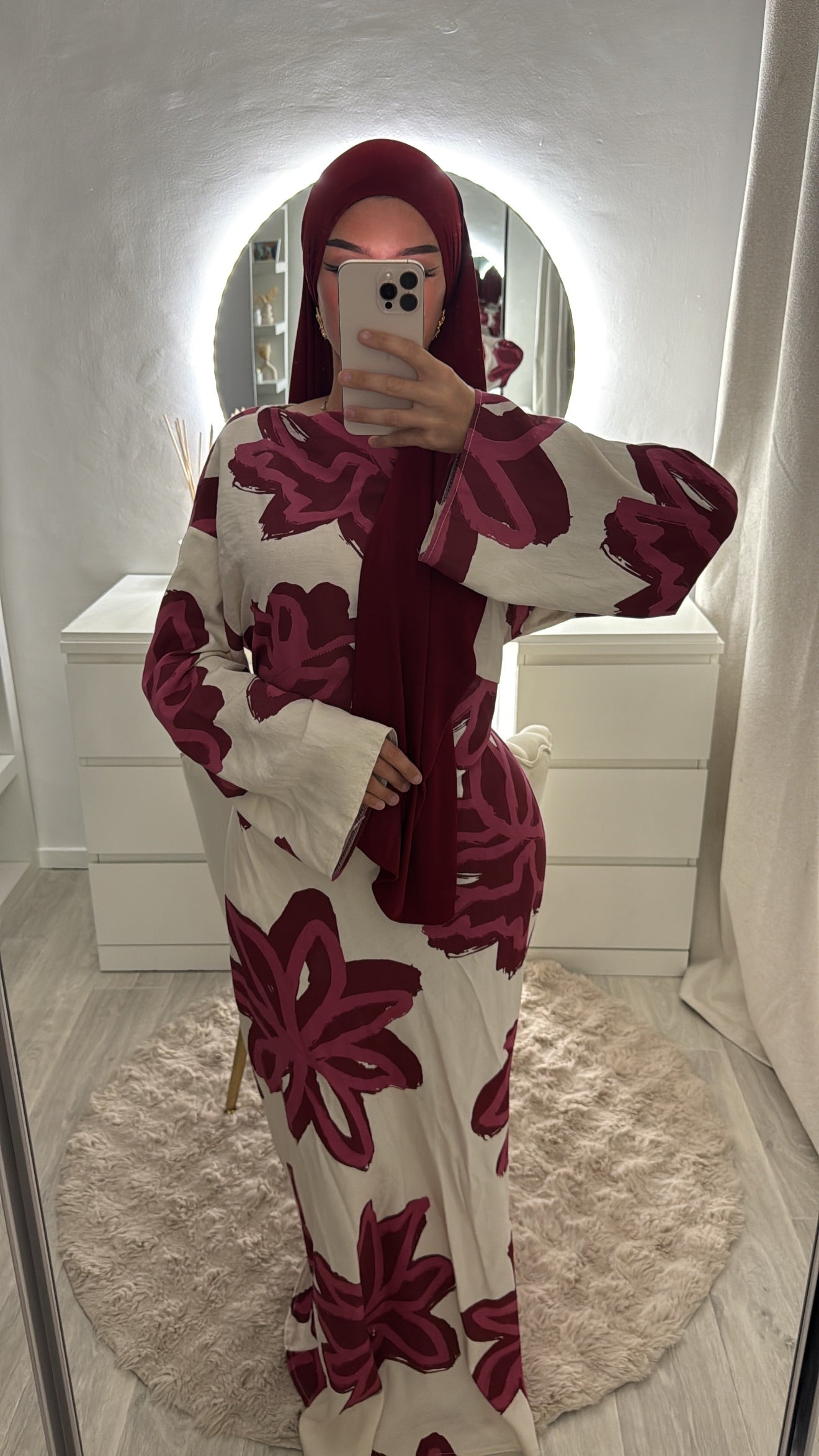 Robe Flora bordeau