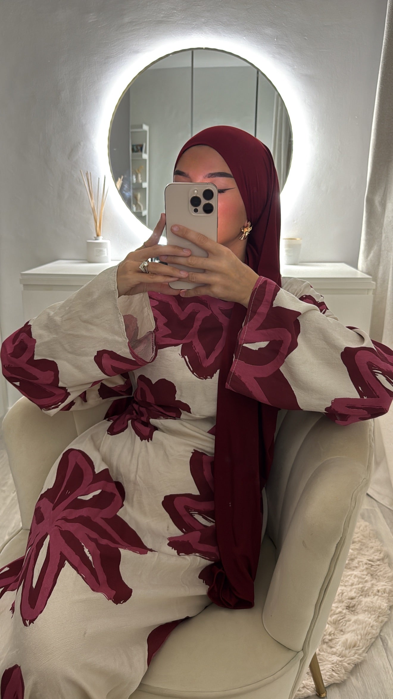 Robe Flora bordeau