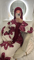 Robe Flora bordeau