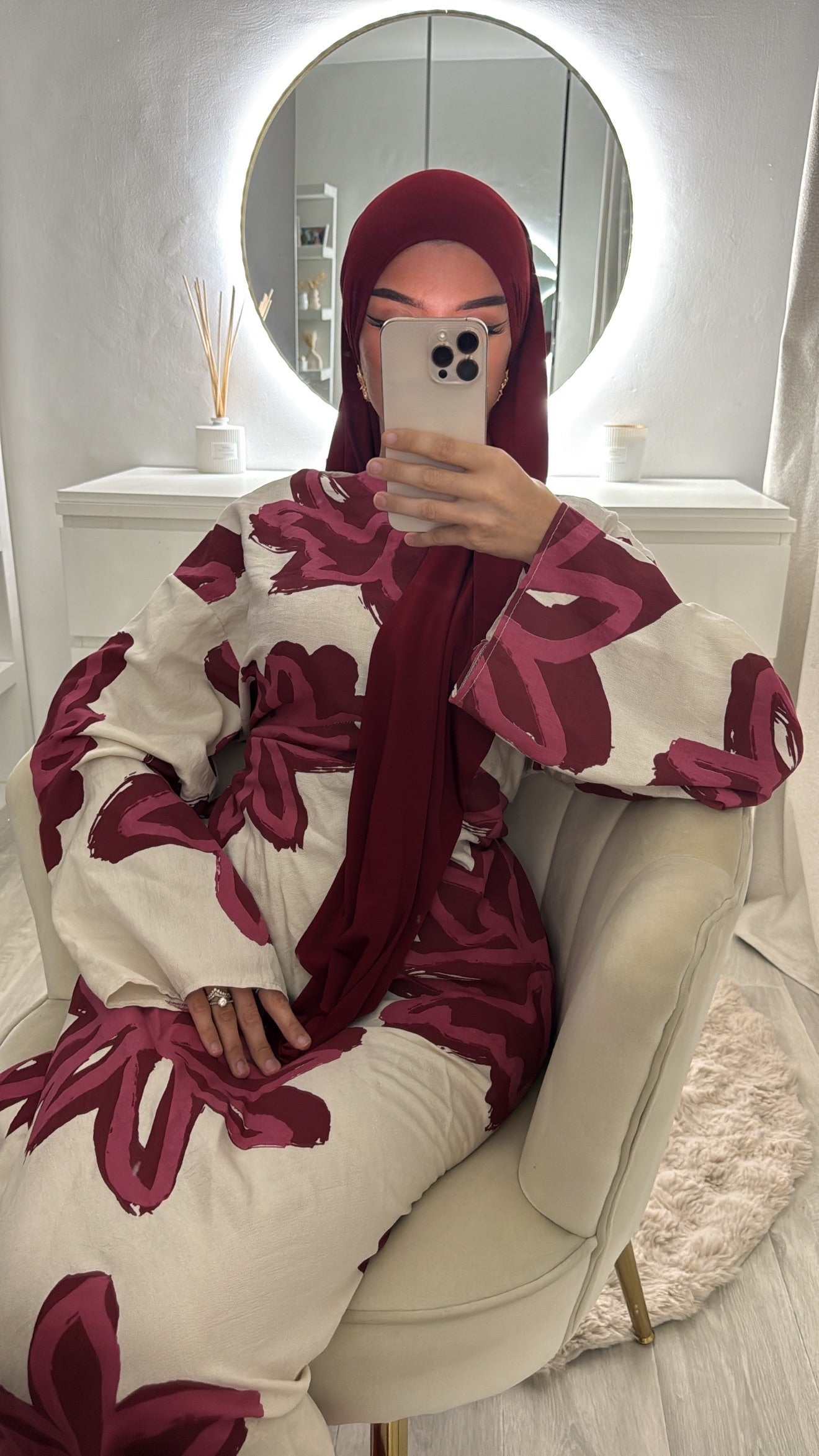Robe Flora bordeau