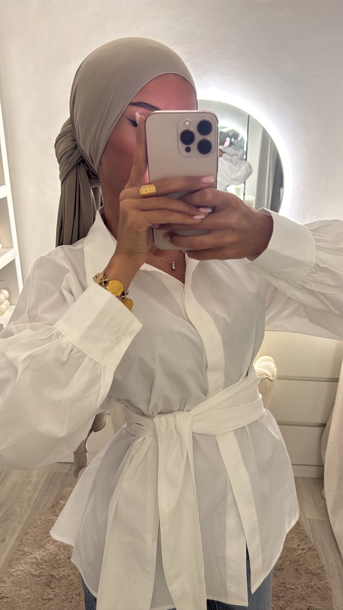 Chemise à nouer Blanche