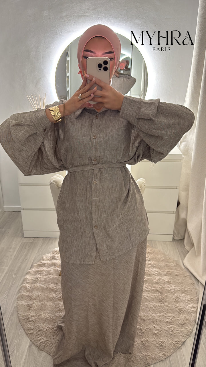 ensemble Isleym taupe