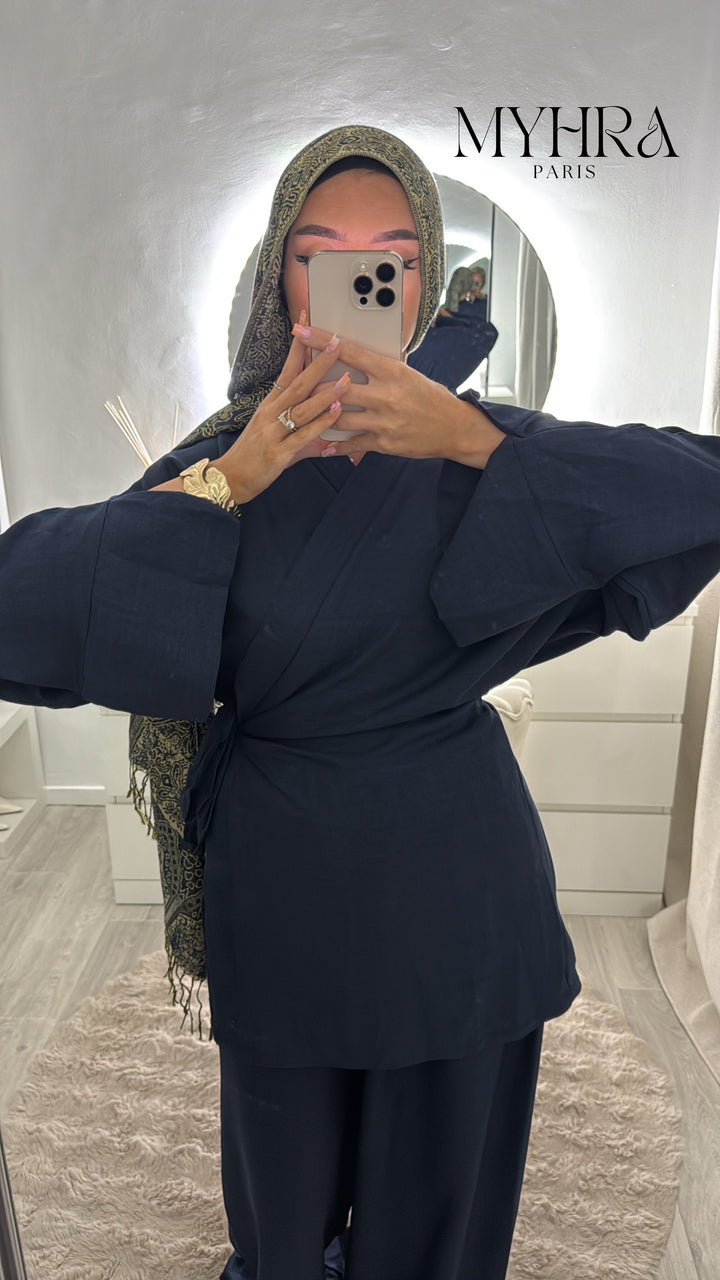 ensemble Zahra bleu nuit