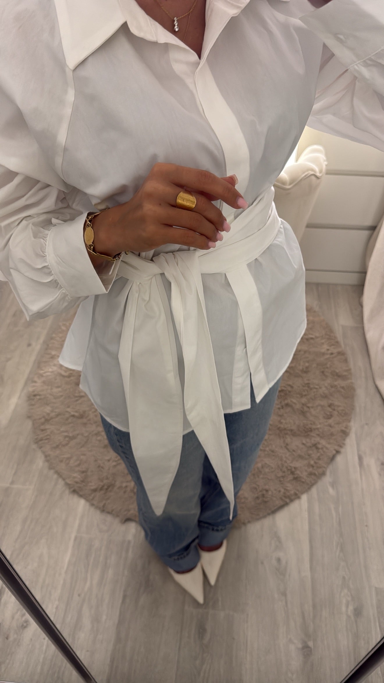 Chemise à nouer Blanche