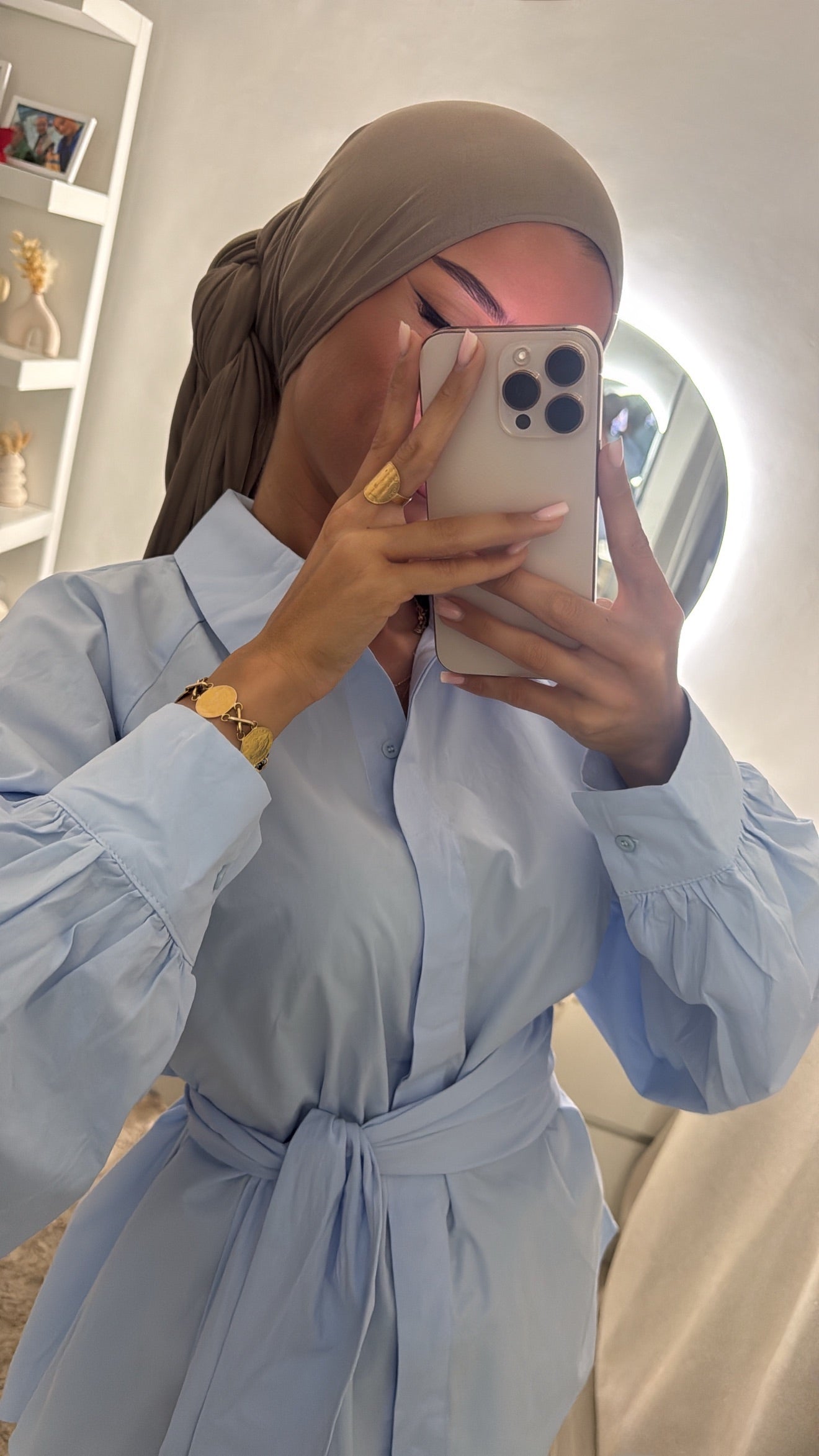 Chemise à nouer Bleue