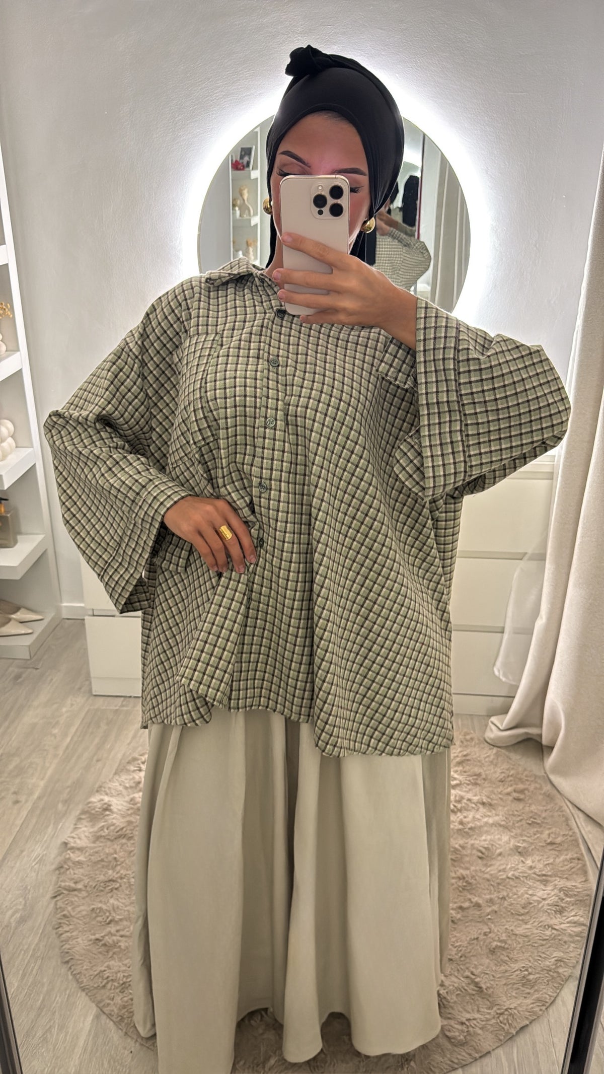 Jupe longue beige