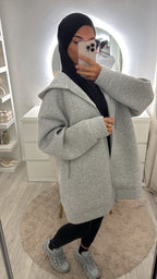 Gilet long Gris