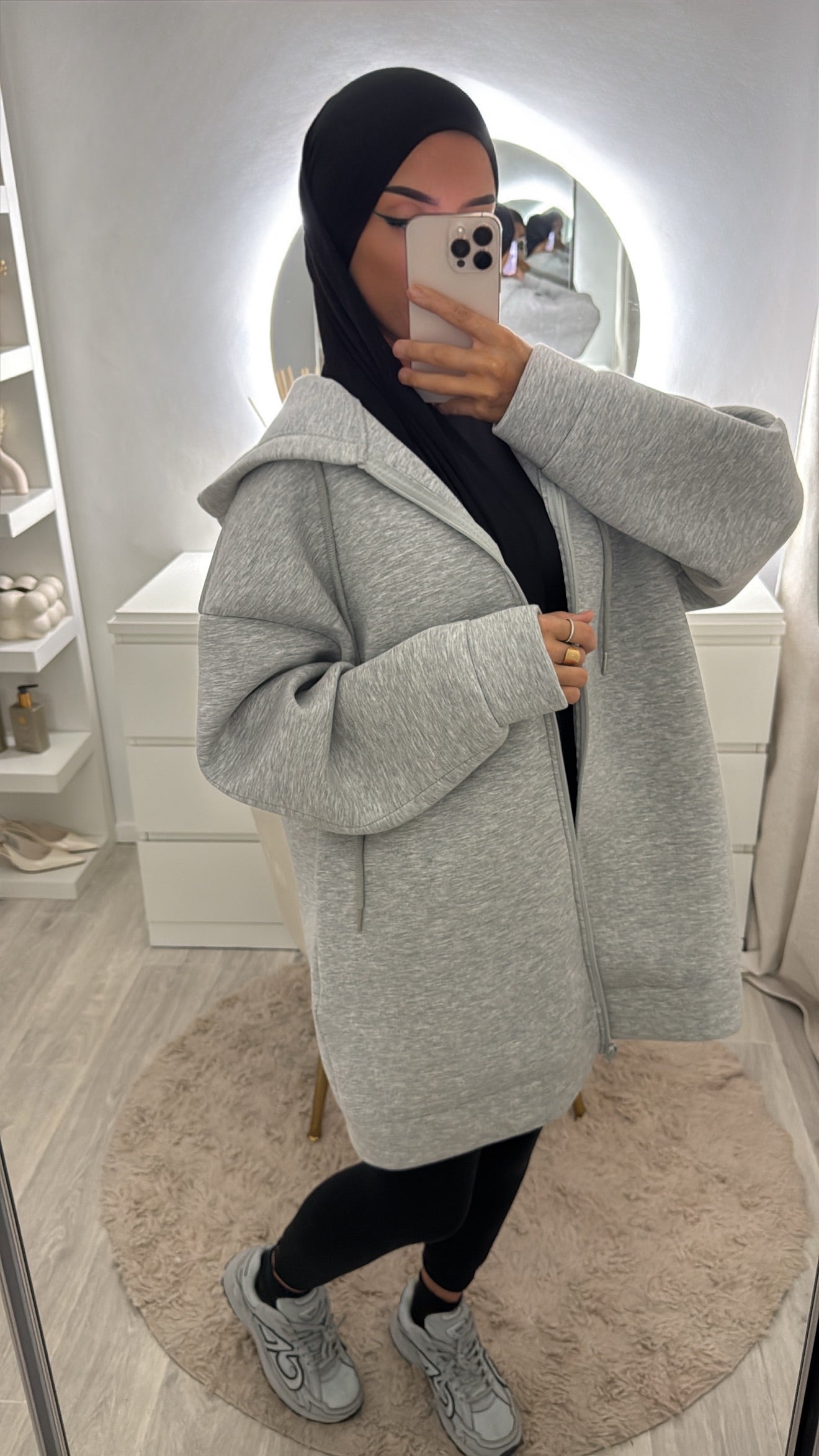 Gilet long Gris
