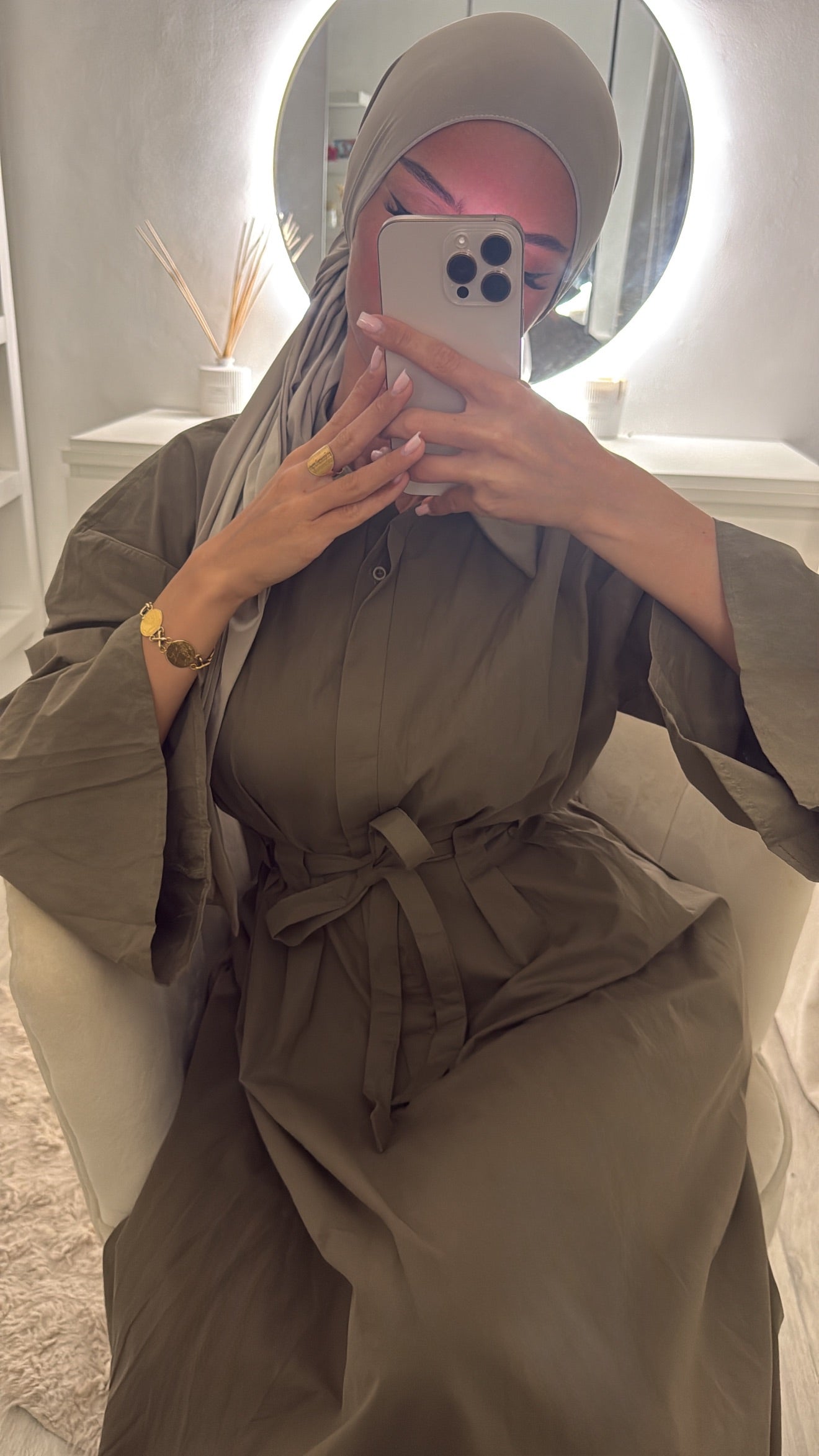 Robe Noor Kaki