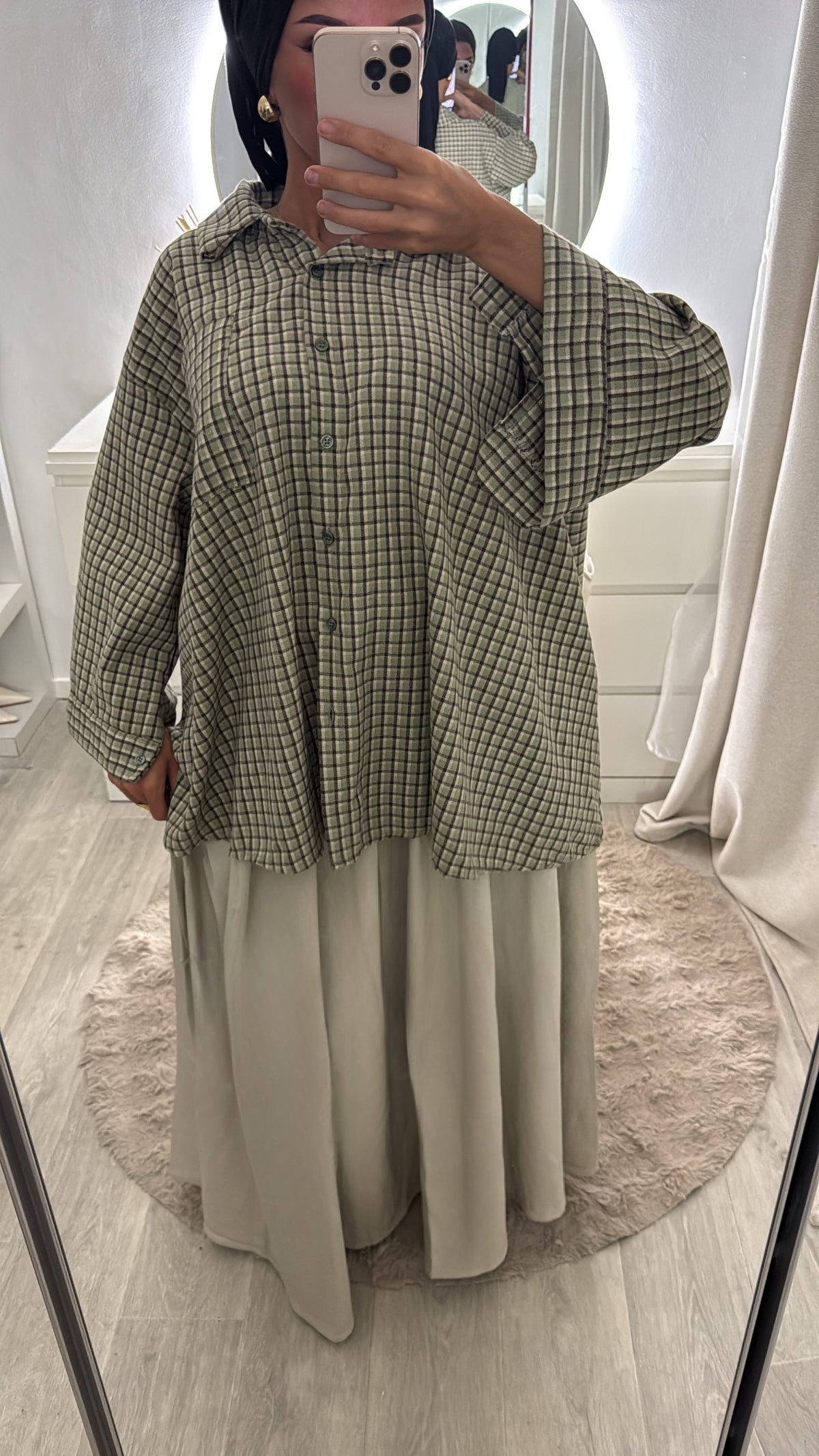 Jupe longue beige