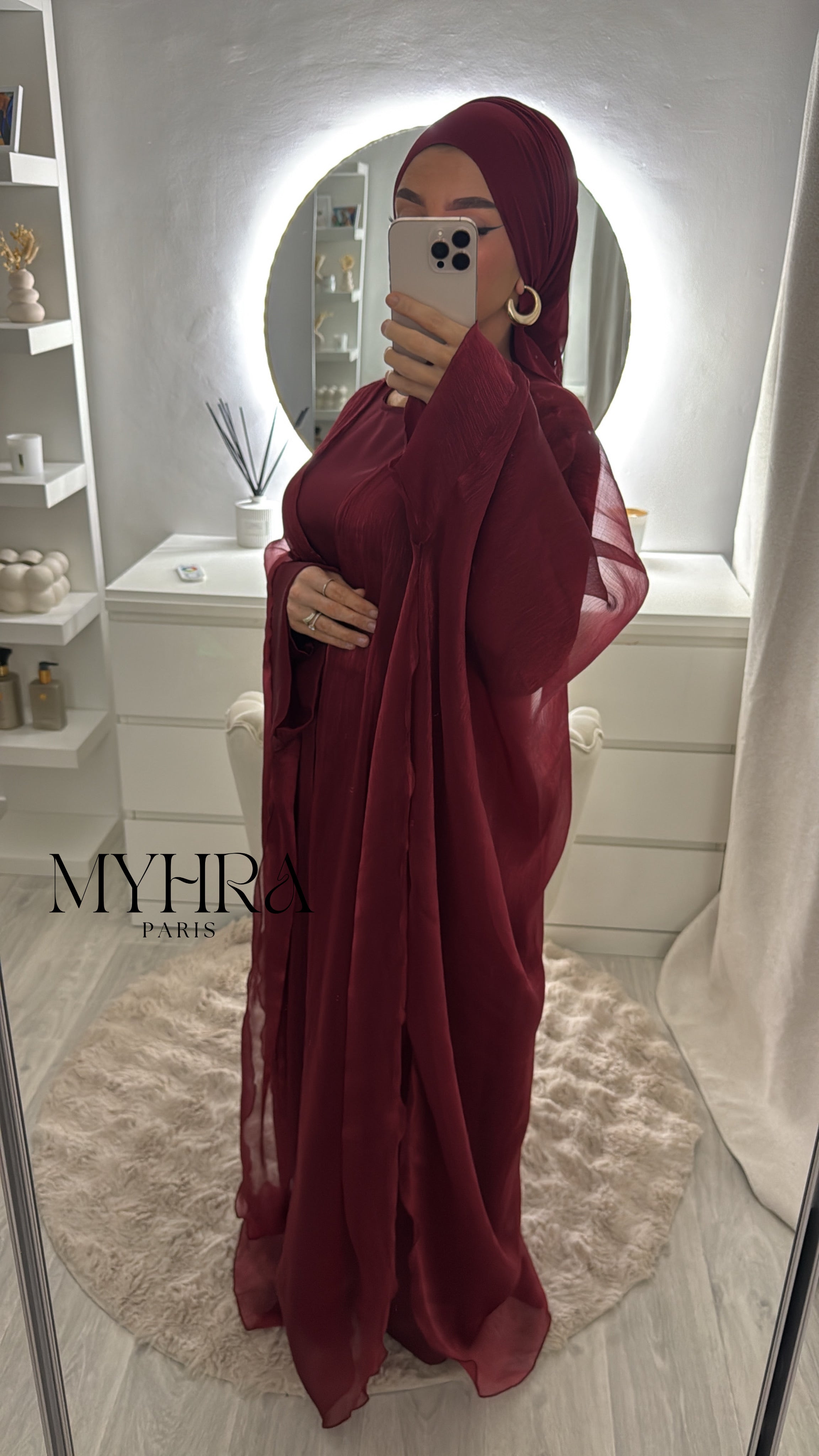 robe nora bordeau