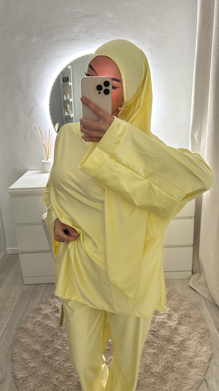 Burkini 3 pièces jaune