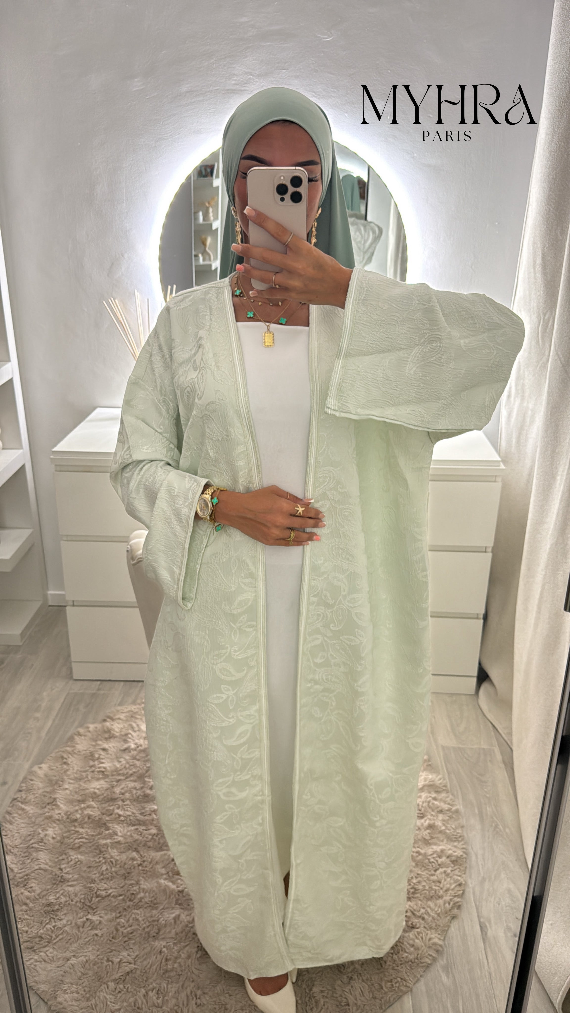 Kimono Jasminah vert d’eau