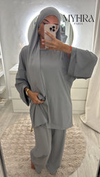 burkini 3 pièces gris