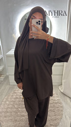 burkini 3 pièces marron